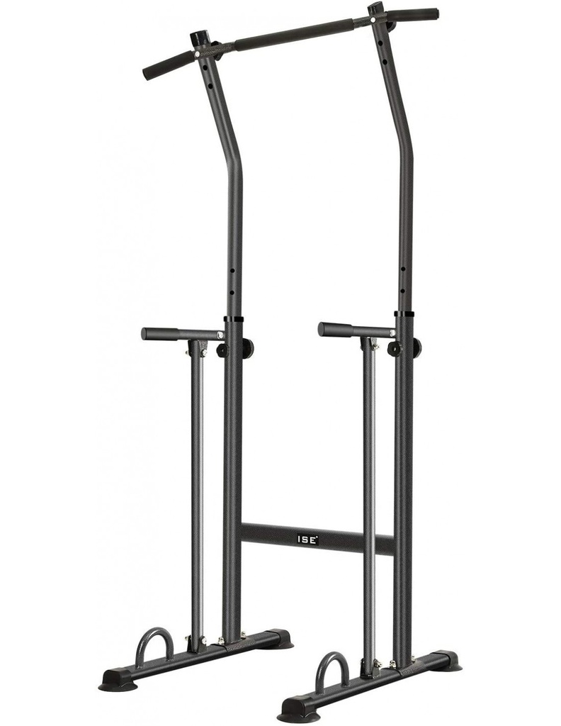 ISE POWER TOWER TOUR DE MUSCULATION, BARRE DE TRACTION AJUSTABLE, HAUTEUR RÉGLABLE, MULTIFONCTIONS CHAISE ROMAINE / SY-5613