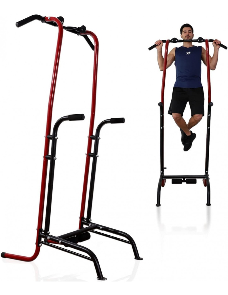 ISE BARRE DE TRACTION/POWER TOWER MULTIFONCTION FITNESS DIPS STATION POUR MUSCULATION À DOMICILE, 200KG, SY-1080