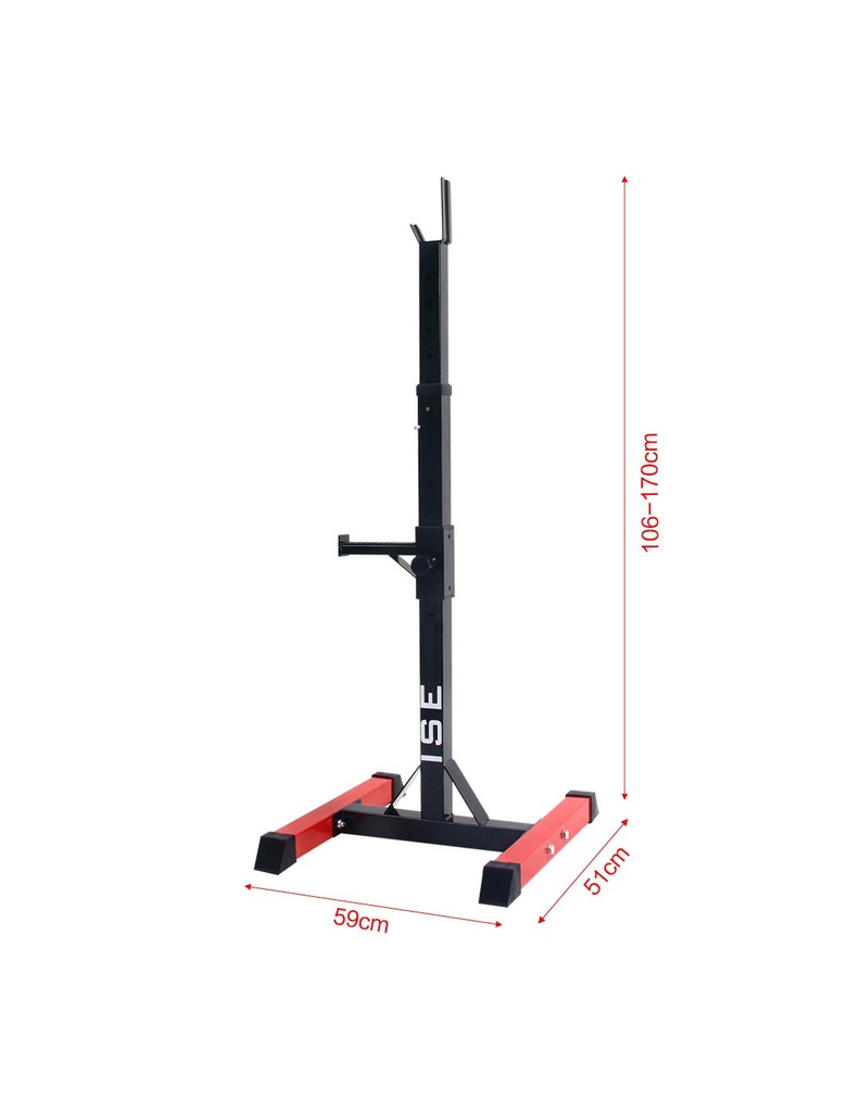 ISE FIT. SY-RK1001. MIKONOS. BARBELL SUPPORT. SUPPORT DE POIDS RÉGLABLE POUR BARRES DE POIDS.