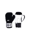 ISE GANTS DE BOXE SIMILICUIR 12 OZ NOIR ENTRAÎNEMENT MUSCLES PROTECTION SY1201