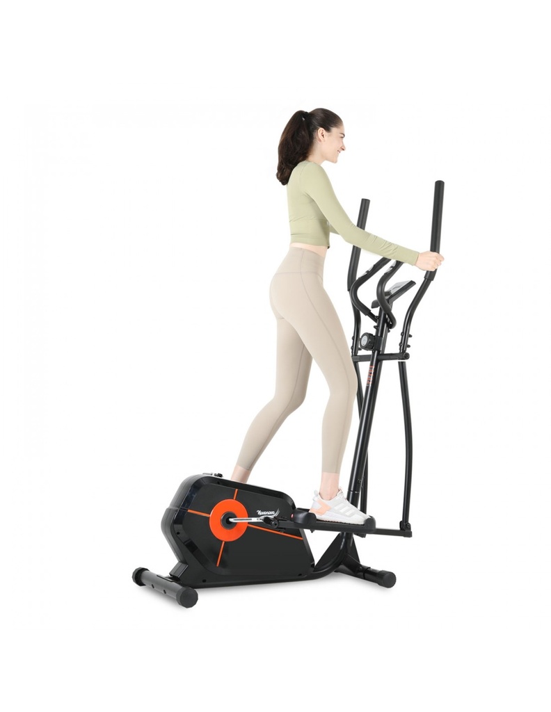 NOVONOVA. NV-9304. VÉLO ELLIPTIQUE MANUEL AVEC FREIN MAGNÉTIQUE EXTERNE BIDIRECTIONNEL