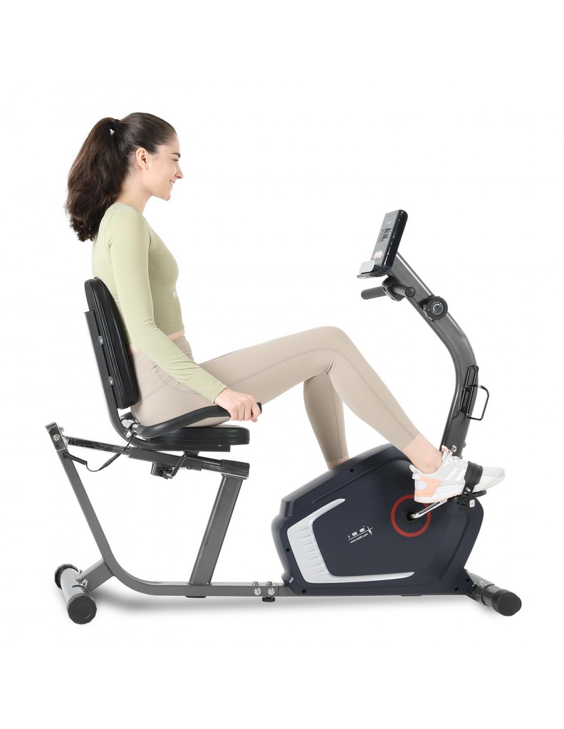 ISE FIT. VÉLO STATIQUE AVEC DOSSIER. SY-6906. RÉSISTANCE RÉGLABLE.