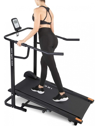 [SY-M1] ISE TAPIS DE COURSE PLIABLE MANUEL,TAPIS DE MARCHE MÉCANIQUE AVEC ÉCRAN LED MULTIFONCTIONS, SILENCIEUX, 130KG MAX / SY-M1