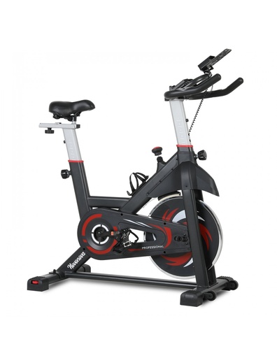 [NV-7605] NOVONOVA. VÉLO INDOOR. NV-7605. MASSE INERTIELLE 10KG. / TRANSMISSION PAR COURROIE.